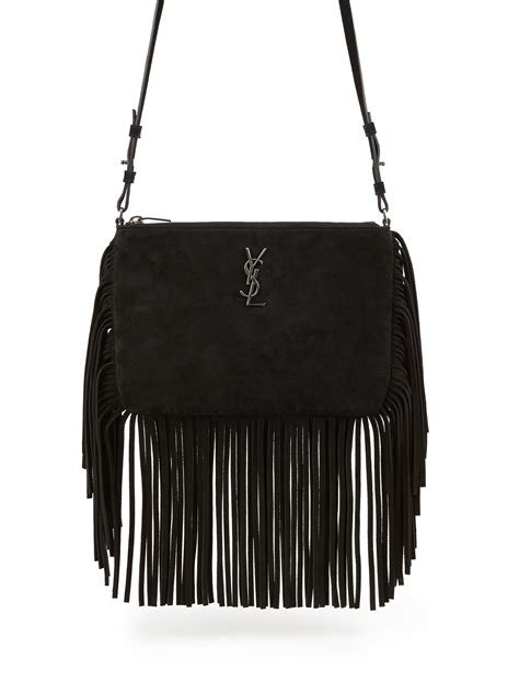 black suede fringe purse|black suede purse with fringe.